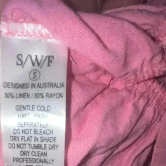 Anthropologie S/W/F Linen Rayon Belted Mini Shirt Dress - Picture 5 of 5